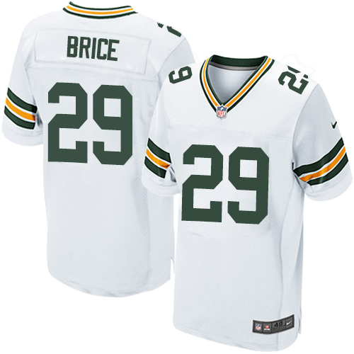 Men's Nike Green Bay Packers #29 Kentrell Brice Elite White NFL Jersey