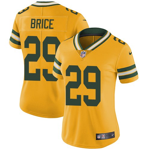 Women's Nike Green Bay Packers #29 Kentrell Brice Limited Gold Rush Vapor Untouchable NFL Jersey