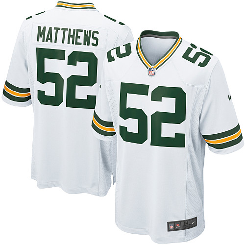Men's Nike Green Bay Packers #52 Clay Matthews Game White NFL Jersey