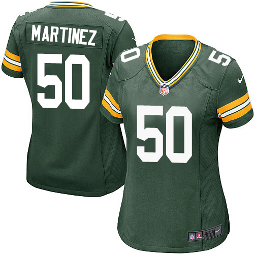 Women's Nike Green Bay Packers #50 Blake Martinez Game Green Team Color NFL Jersey