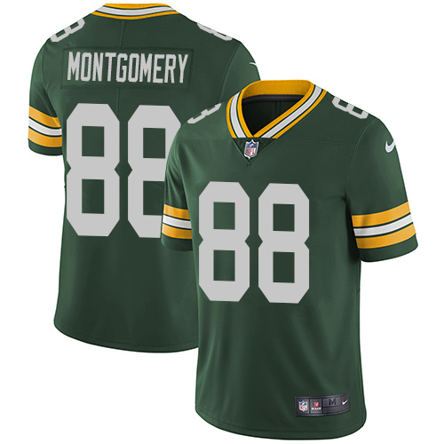 Youth Nike Green Bay Packers #88 Ty Montgomery Green Team Color Vapor Untouchable Elite Player NFL Jersey