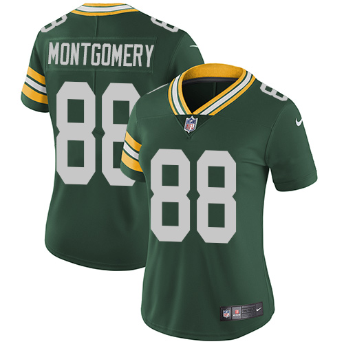 Women's Nike Green Bay Packers #88 Ty Montgomery Green Team Color Vapor Untouchable Elite Player NFL Jersey