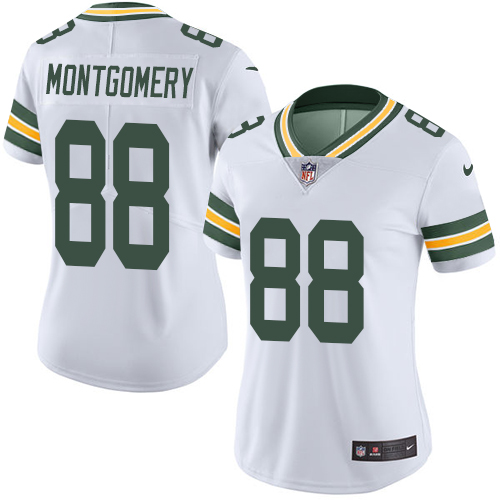 Women's Nike Green Bay Packers #88 Ty Montgomery White Vapor Untouchable Elite Player NFL Jersey