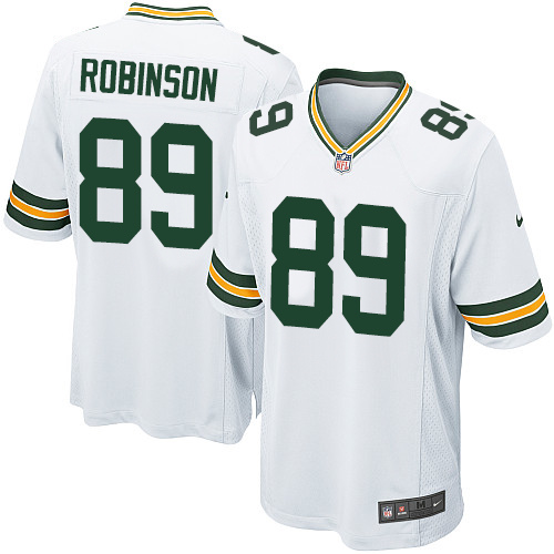 Men's Nike Green Bay Packers #89 Dave Robinson Game White NFL Jersey