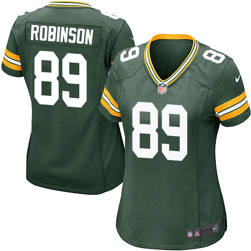 Women's Nike Green Bay Packers #89 Dave Robinson Game Green Team Color NFL Jersey