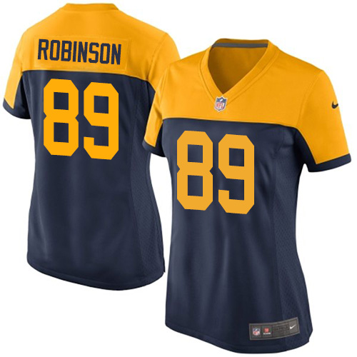 Women's Nike Green Bay Packers #89 Dave Robinson Limited Navy Blue Alternate NFL Jersey