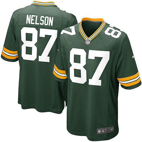 Men's Nike Green Bay Packers #87 Jordy Nelson Game Green Team Color NFL Jersey