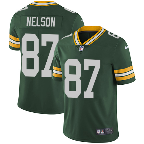 Youth Nike Green Bay Packers #87 Jordy Nelson Green Team Color Vapor Untouchable Elite Player NFL Jersey