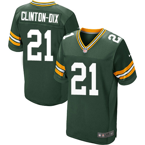 Men's Nike Green Bay Packers #21 Ha Ha Clinton-Dix Elite Green Team Color NFL Jersey