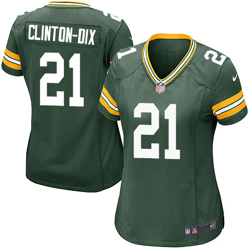 Women's Nike Green Bay Packers #21 Ha Ha Clinton-Dix Game Green Team Color NFL Jersey