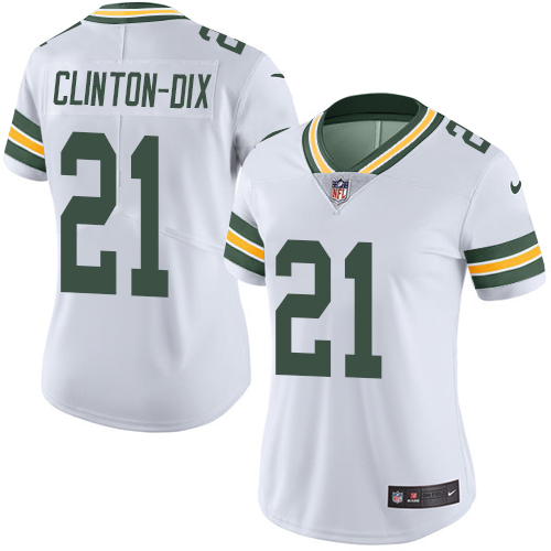 Women's Nike Green Bay Packers #21 Ha Ha Clinton-Dix White Vapor Untouchable Elite Player NFL Jersey