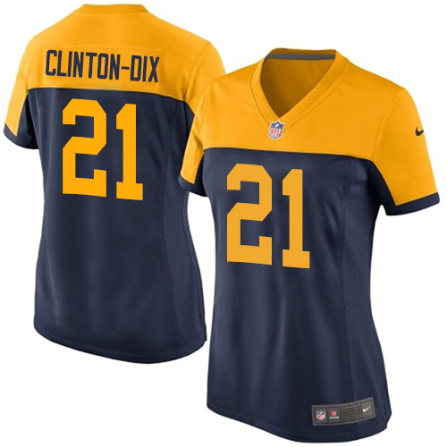 Women's Nike Green Bay Packers #21 Ha Ha Clinton-Dix Limited Navy Blue Alternate NFL Jersey