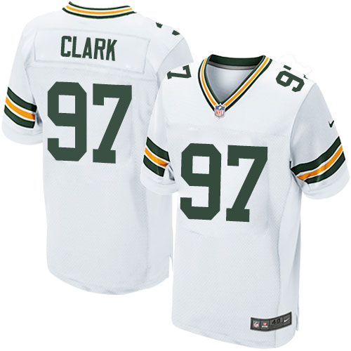 Men's Nike Green Bay Packers #97 Kenny Clark Elite White NFL Jersey