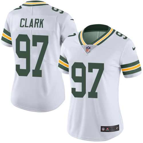 Women's Nike Green Bay Packers #97 Kenny Clark White Vapor Untouchable Elite Player NFL Jersey