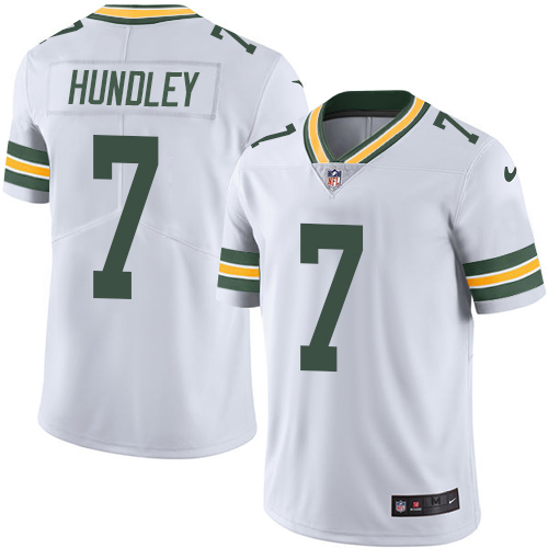 Men's Nike Green Bay Packers #7 Brett Hundley White Vapor Untouchable Limited Player NFL Jersey