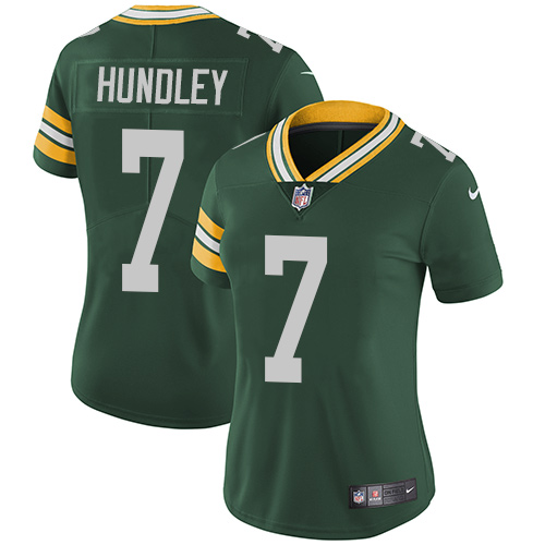 Women's Nike Green Bay Packers #7 Brett Hundley Green Team Color Vapor Untouchable Elite Player NFL Jersey