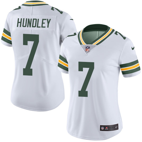 Women's Nike Green Bay Packers #7 Brett Hundley White Vapor Untouchable Elite Player NFL Jersey