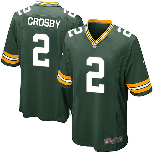 Men's Nike Green Bay Packers #2 Mason Crosby Game Green Team Color NFL Jersey