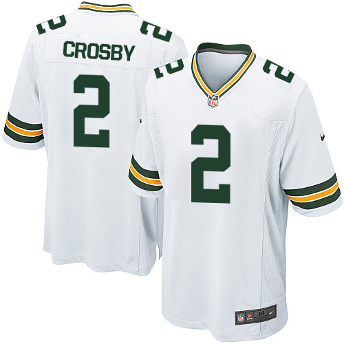 Men's Nike Green Bay Packers #2 Mason Crosby Game White NFL Jersey