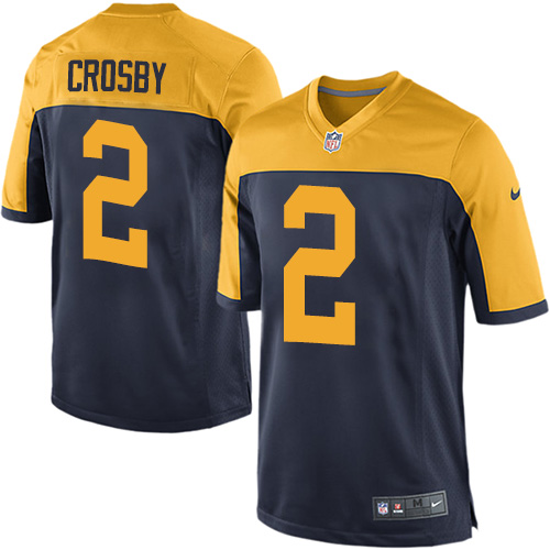 Men's Nike Green Bay Packers #2 Mason Crosby Game Navy Blue Alternate NFL Jersey