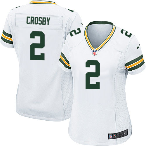 Women's Nike Green Bay Packers #2 Mason Crosby Game White NFL Jersey