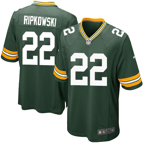 Men's Nike Green Bay Packers #22 Aaron Ripkowski Game Green Team Color NFL Jersey