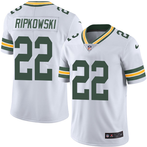 Youth Nike Green Bay Packers #22 Aaron Ripkowski White Vapor Untouchable Elite Player NFL Jersey