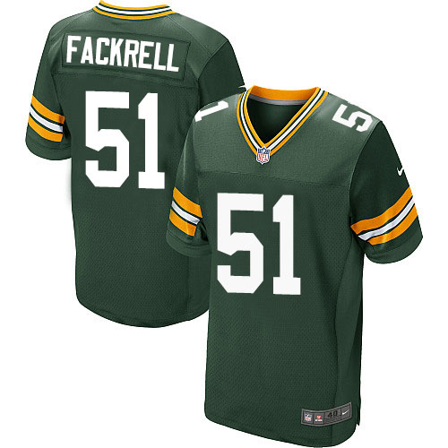 Men's Nike Green Bay Packers #51 Kyler Fackrell Elite Green Team Color NFL Jersey