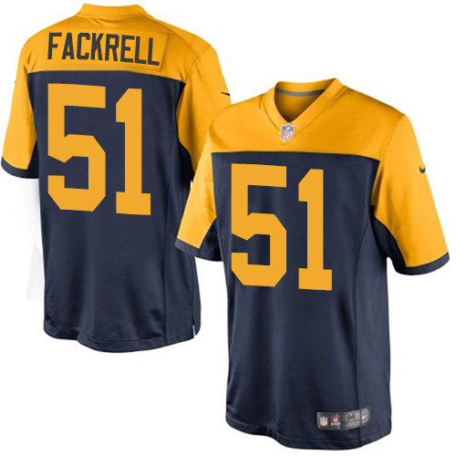 Men's Nike Green Bay Packers #51 Kyler Fackrell Limited Navy Blue Alternate NFL Jersey
