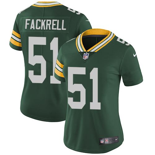 Women's Nike Green Bay Packers #51 Kyler Fackrell Green Team Color Vapor Untouchable Elite Player NFL Jersey