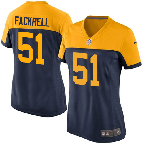 Women's Nike Green Bay Packers #51 Kyler Fackrell Navy Blue Alternate Vapor Untouchable Elite Player NFL Jersey