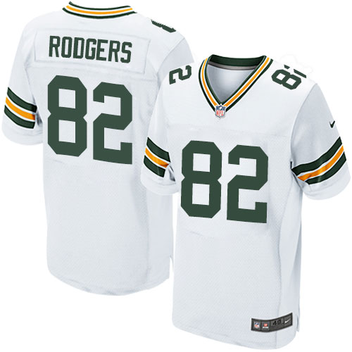 Men's Nike Green Bay Packers #82 Richard Rodgers Elite White NFL Jersey