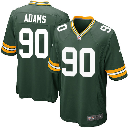 Men's Nike Green Bay Packers #90 Montravius Adams Game Green Team Color NFL Jersey