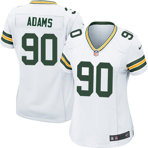 Women's Nike Green Bay Packers #90 Montravius Adams Game White NFL Jersey