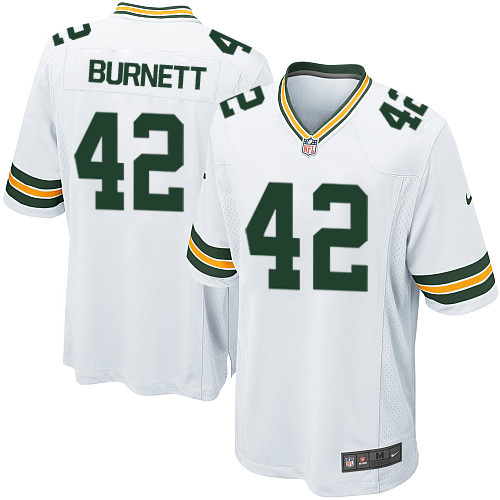 Men's Nike Green Bay Packers #42 Morgan Burnett Game White NFL Jersey