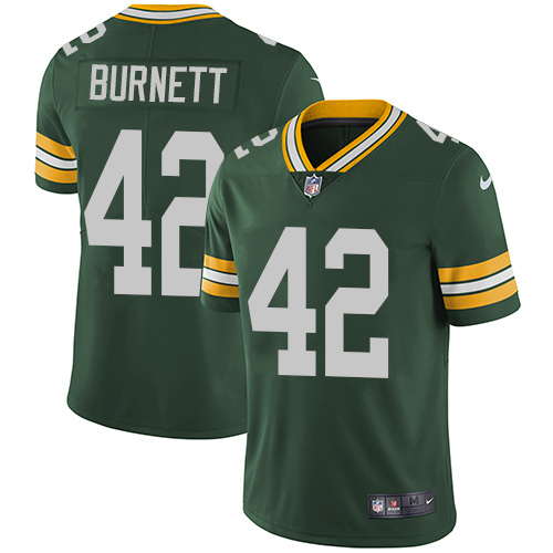 Youth Nike Green Bay Packers #42 Morgan Burnett Green Team Color Vapor Untouchable Elite Player NFL Jersey