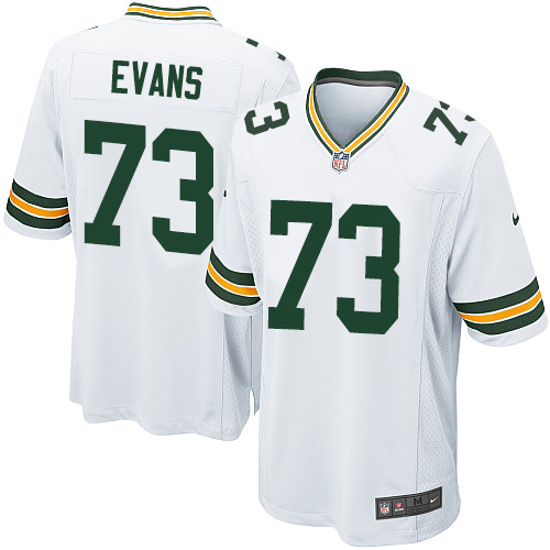 Men's Nike Green Bay Packers #73 Jahri Evans Game White NFL Jersey