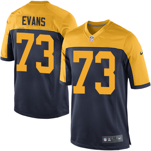 Men's Nike Green Bay Packers #73 Jahri Evans Game Navy Blue Alternate NFL Jersey