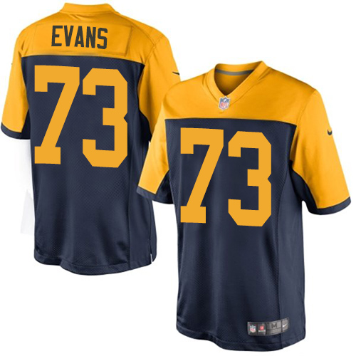 Youth Nike Green Bay Packers #73 Jahri Evans Navy Blue Alternate Vapor Untouchable Elite Player NFL Jersey