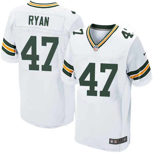 Men's Nike Green Bay Packers #47 Jake Ryan Elite White NFL Jersey