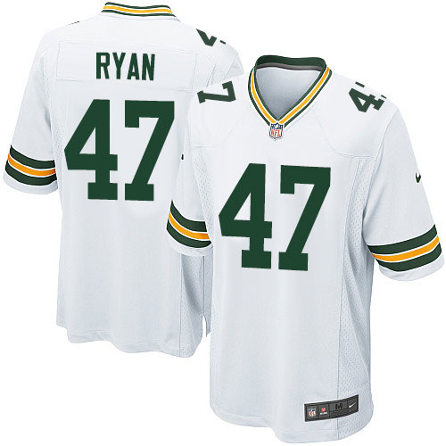 Men's Nike Green Bay Packers #47 Jake Ryan Game White NFL Jersey