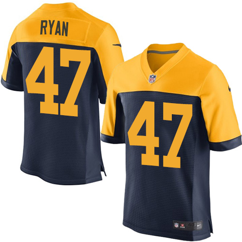Men's Nike Green Bay Packers #47 Jake Ryan Elite Navy Blue Alternate NFL Jersey