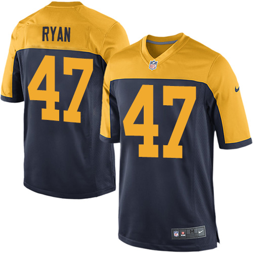 Men's Nike Green Bay Packers #47 Jake Ryan Game Navy Blue Alternate NFL Jersey
