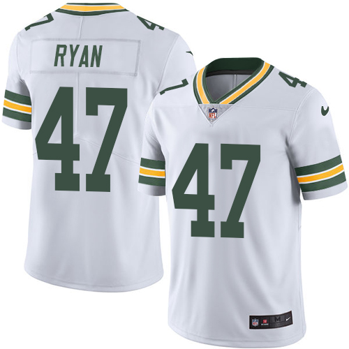 Youth Nike Green Bay Packers #47 Jake Ryan White Vapor Untouchable Elite Player NFL Jersey