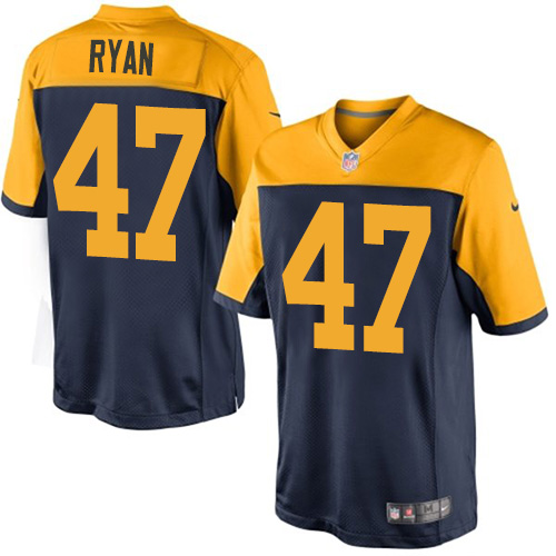 Youth Nike Green Bay Packers #47 Jake Ryan Navy Blue Alternate Vapor Untouchable Elite Player NFL Jersey