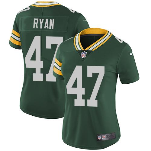 Women's Nike Green Bay Packers #47 Jake Ryan Green Team Color Vapor Untouchable Elite Player NFL Jersey