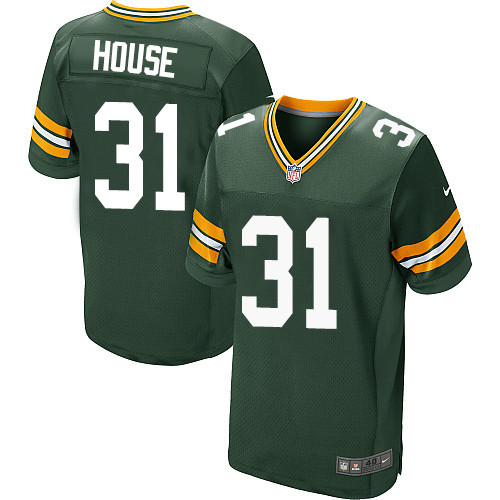Men's Nike Green Bay Packers #31 Davon House Elite Green Team Color NFL Jersey