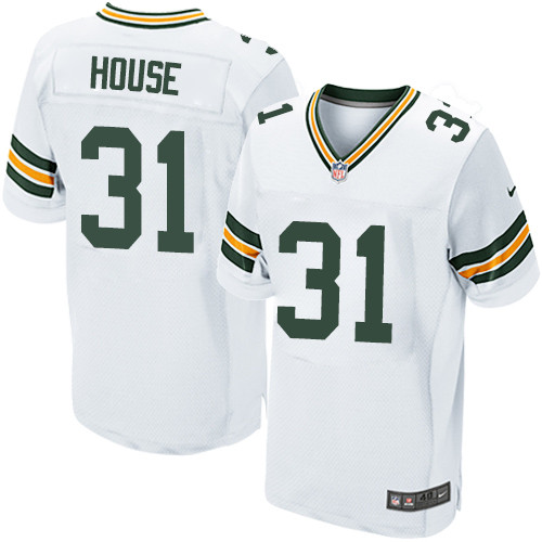 Men's Nike Green Bay Packers #31 Davon House Elite White NFL Jersey