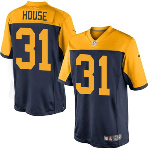 Men's Nike Green Bay Packers #31 Davon House Limited Navy Blue Alternate NFL Jersey