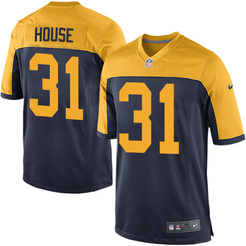 Men's Nike Green Bay Packers #31 Davon House Game Navy Blue Alternate NFL Jersey